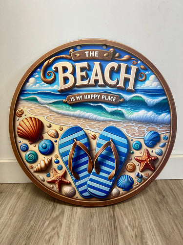 The Beach Is My Happy Place Door Hanger